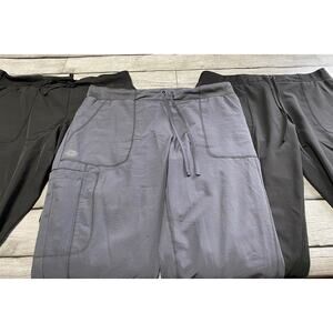 3pc Dickies Drawstring Scrub Bottoms Dark Colors Size Large (pants)